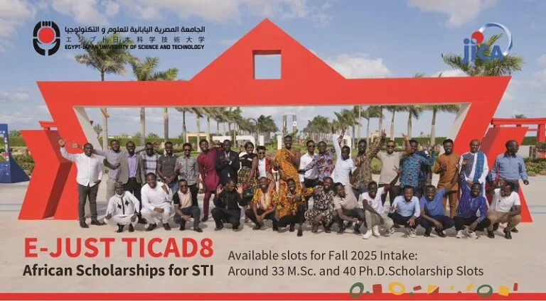 E-JUST TICAD8 African Scholarships For STI 2025